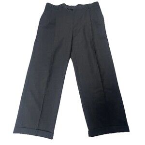 Versini Mens 100% Worsted Wool Dress Pants Pleated Cuffed Career Sz 38